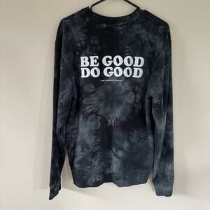 The Common Theory Tie Dye Black BE GOOD DO GOOD Crewneck (M)